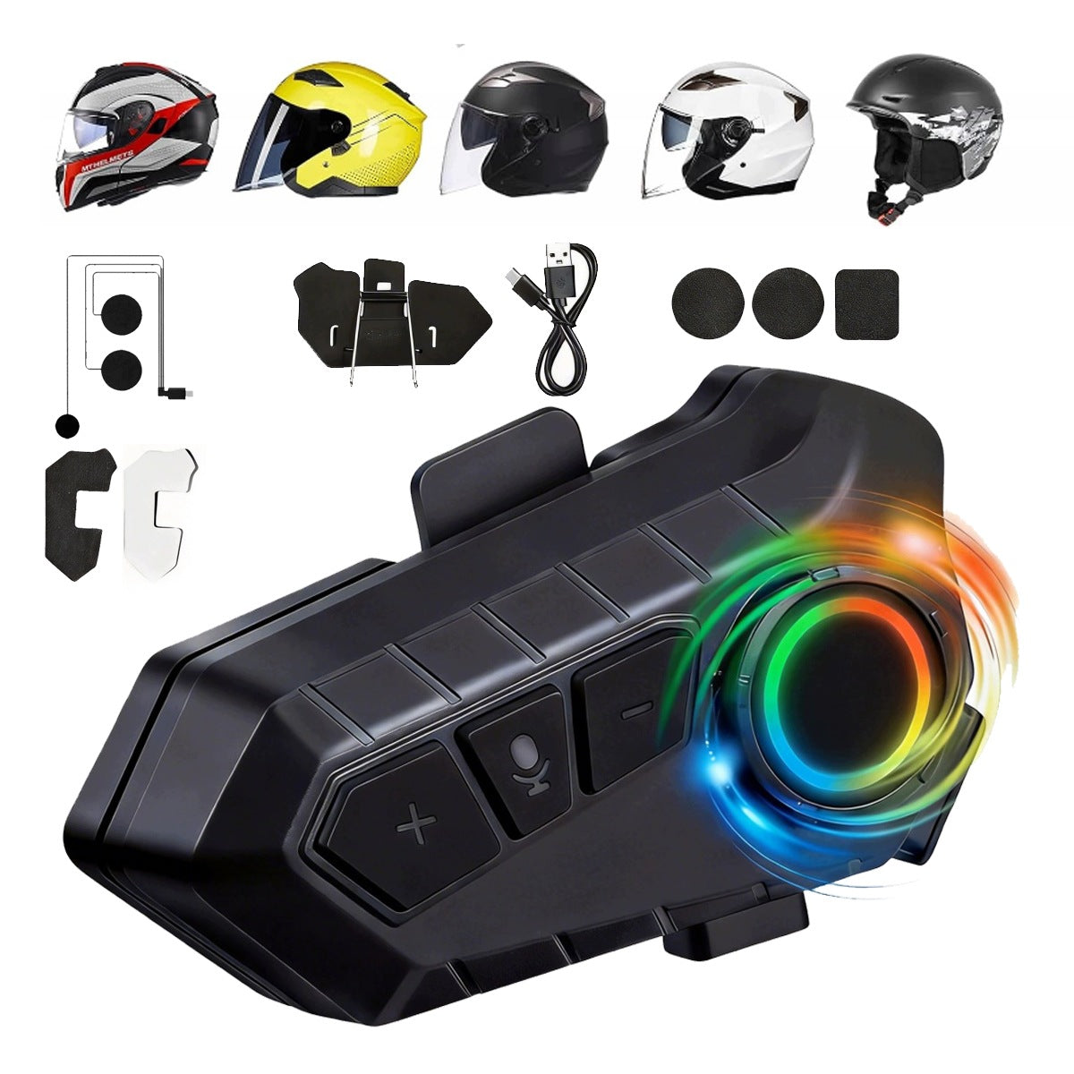 Motorcycle Intercom Y10 USB-C Bluetooth 1000mA