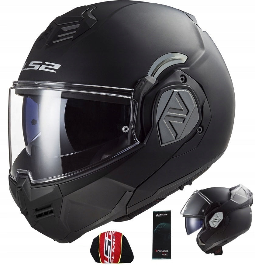 Motorcycle Jaw Helmet LS2 FF906 ADVANT SOLID MATT BLACK L Valiant ADV