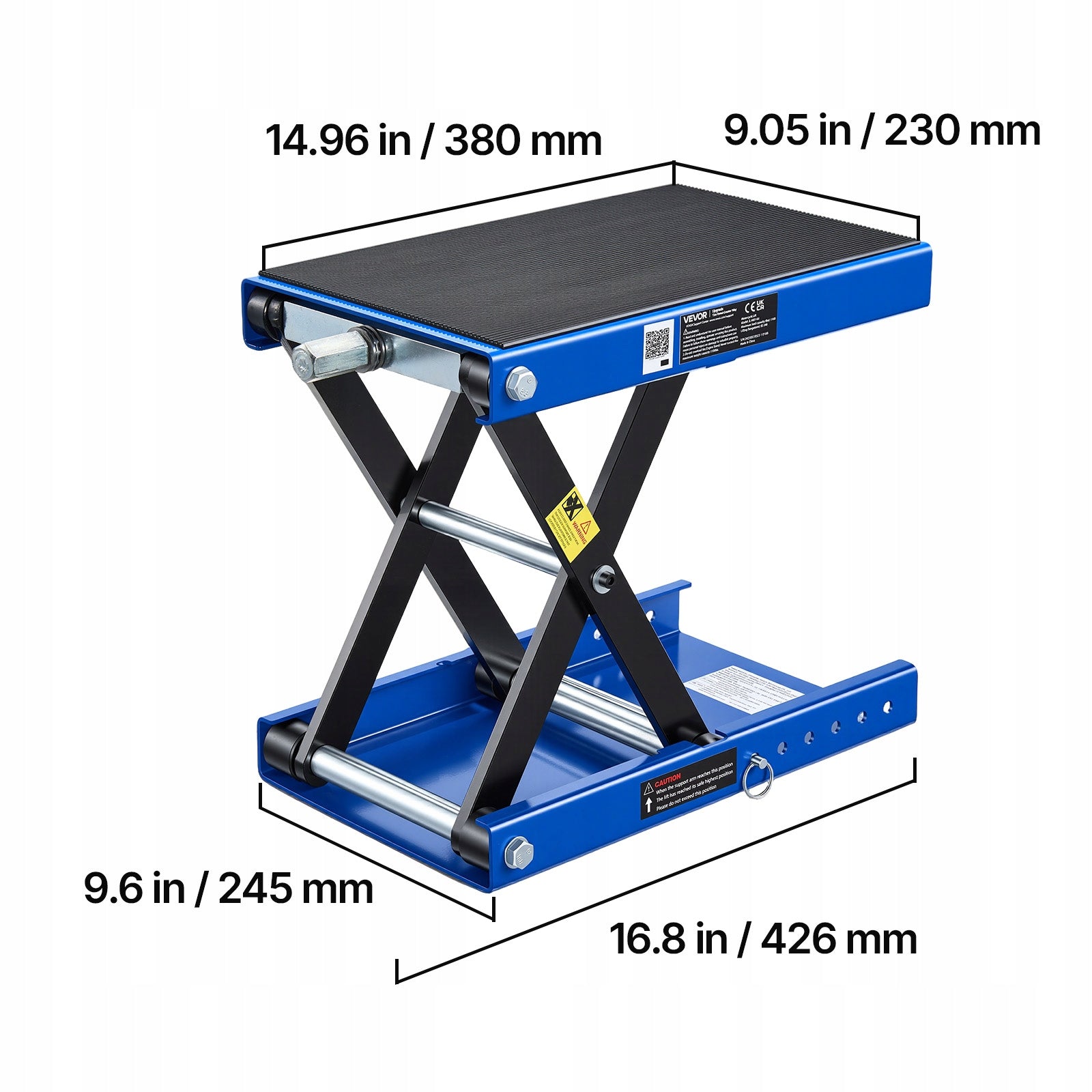 Motorcycle Lift Load Capacity 499KG Height Adjustment In Range 95 – 340MM Lifting capacity 499 kg