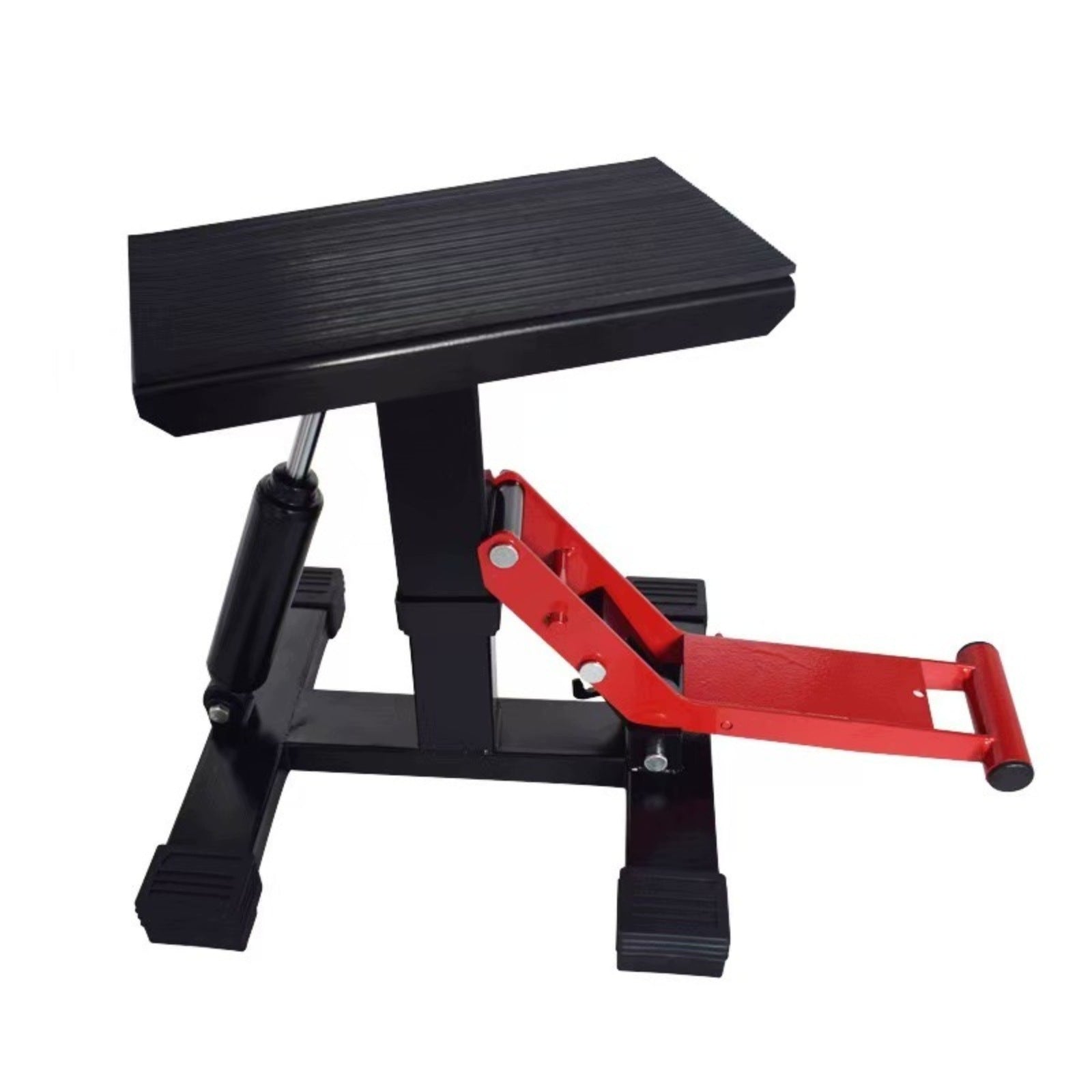Motorcycle Lift Stand with Lever Adjustable for Garage, Workshop, Mechanics