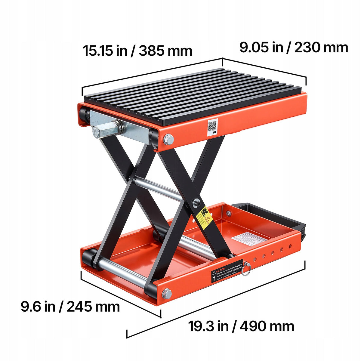 Motorcycle Lifter Steel Lifting Capacity 680KG 10,5-35CM Black-Orange Manufacturer code MTCXXSJJ1500GRMY