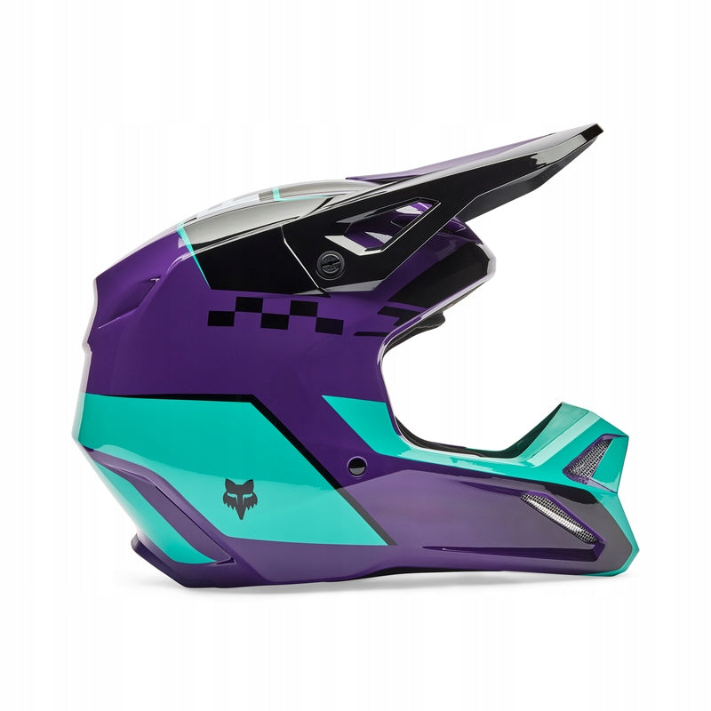 Motorcycle Offroad Helmet FOX V1 Collect Grape Size M