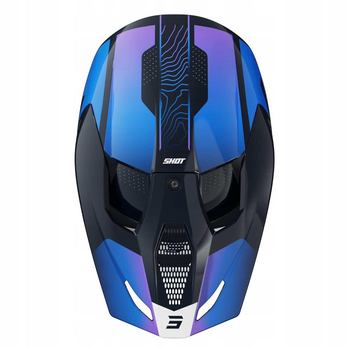 Motorcycle Offroad Helmet Shot Furious Apex Blue Glossy Size XL Size XL