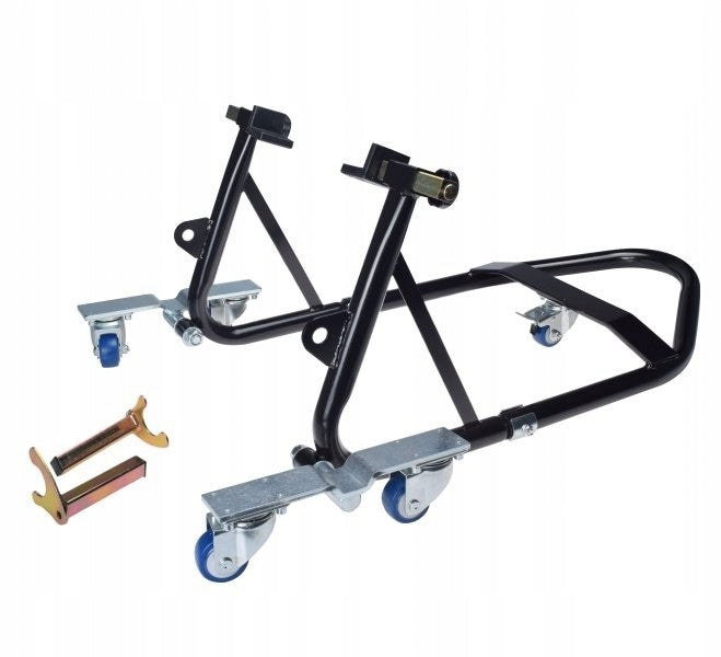 Motorcycle Rear Bike Rack Lifter Under Control Arm / Rollers For Maneuver