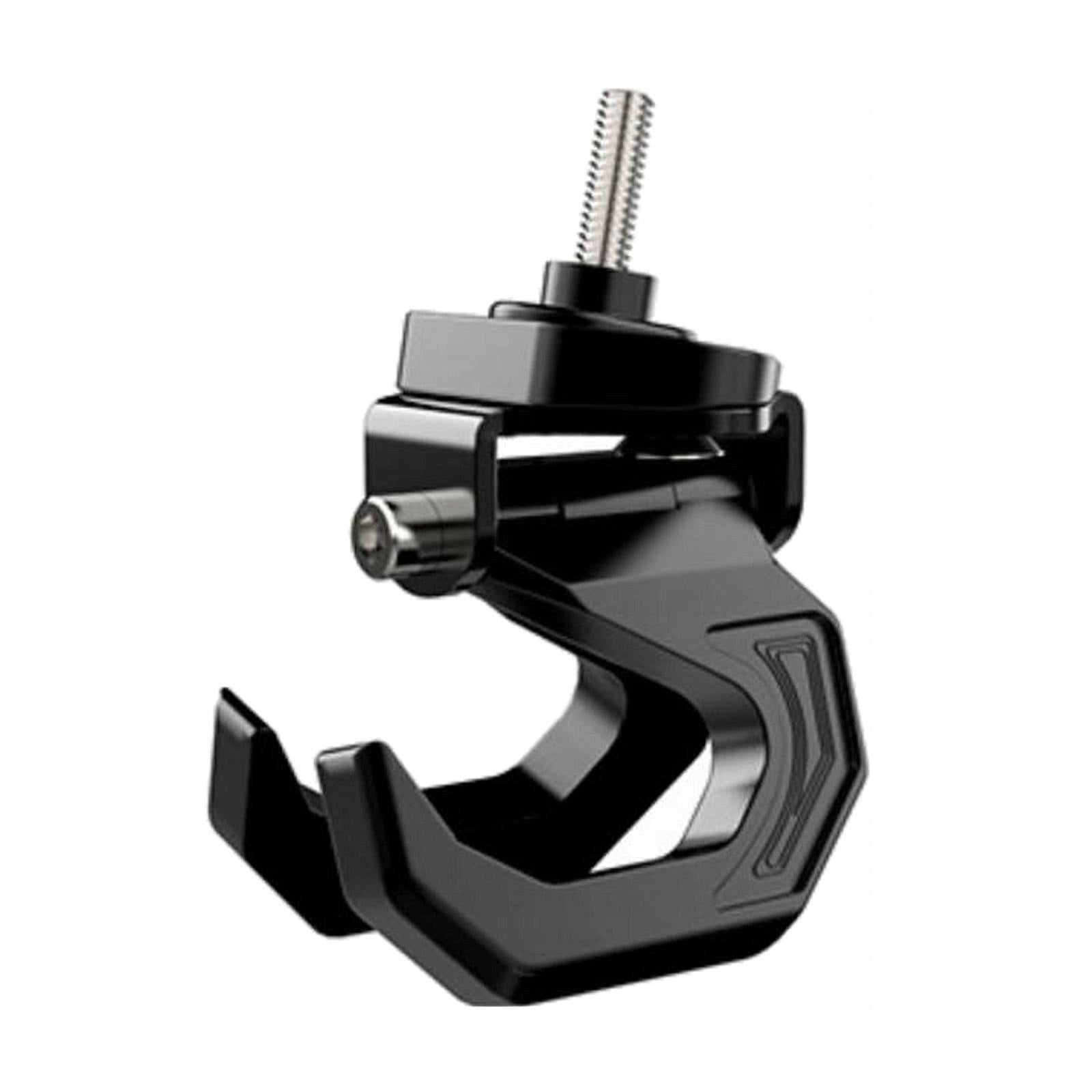Motorcycle Scooter Helmet Holder Double Hook Mount Bag Hanger With Black