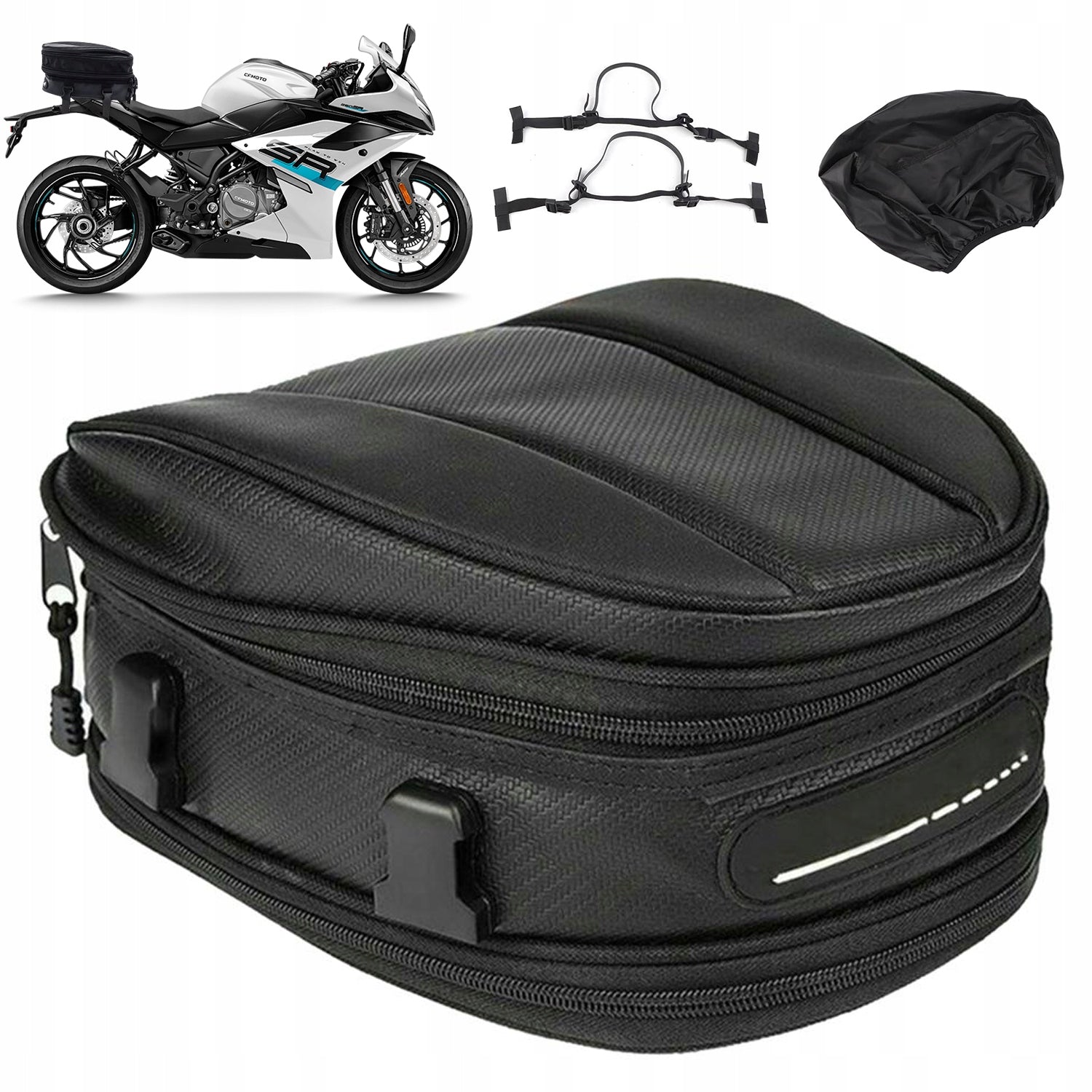 Motorcycle Seat Bag 10L Multifunctional Backpack