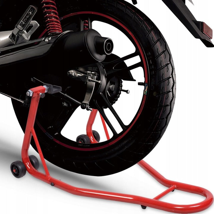 Motorcycle Stand Rear Wheel Lift Solid Red 200kg Manufacturer Costway