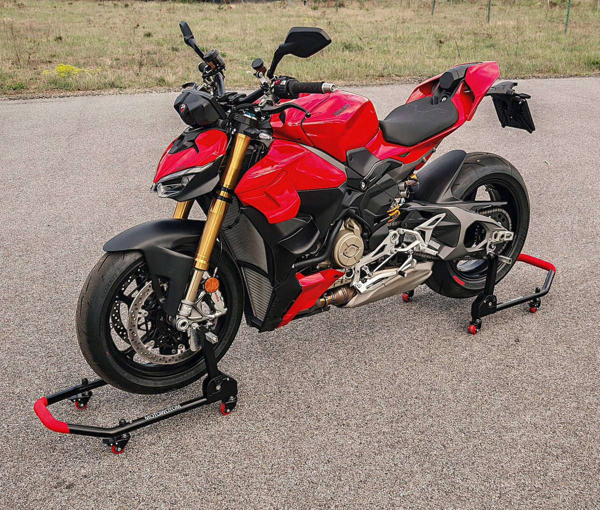 Motorcycle Stand on Wheels Folding Front Riding Mobile Folding Manufacturer no brand
