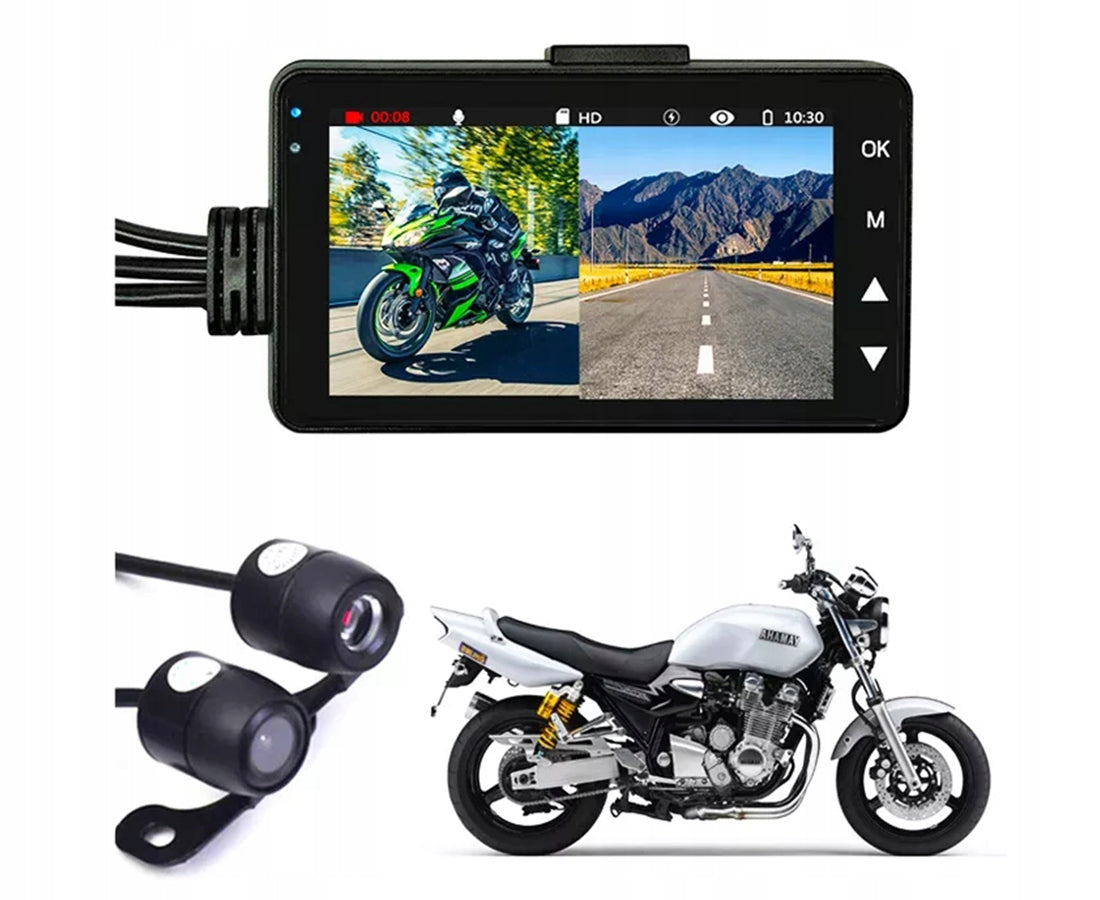 Motorcycle Video Recorder 2 FULL HD Cameras Brand Kady