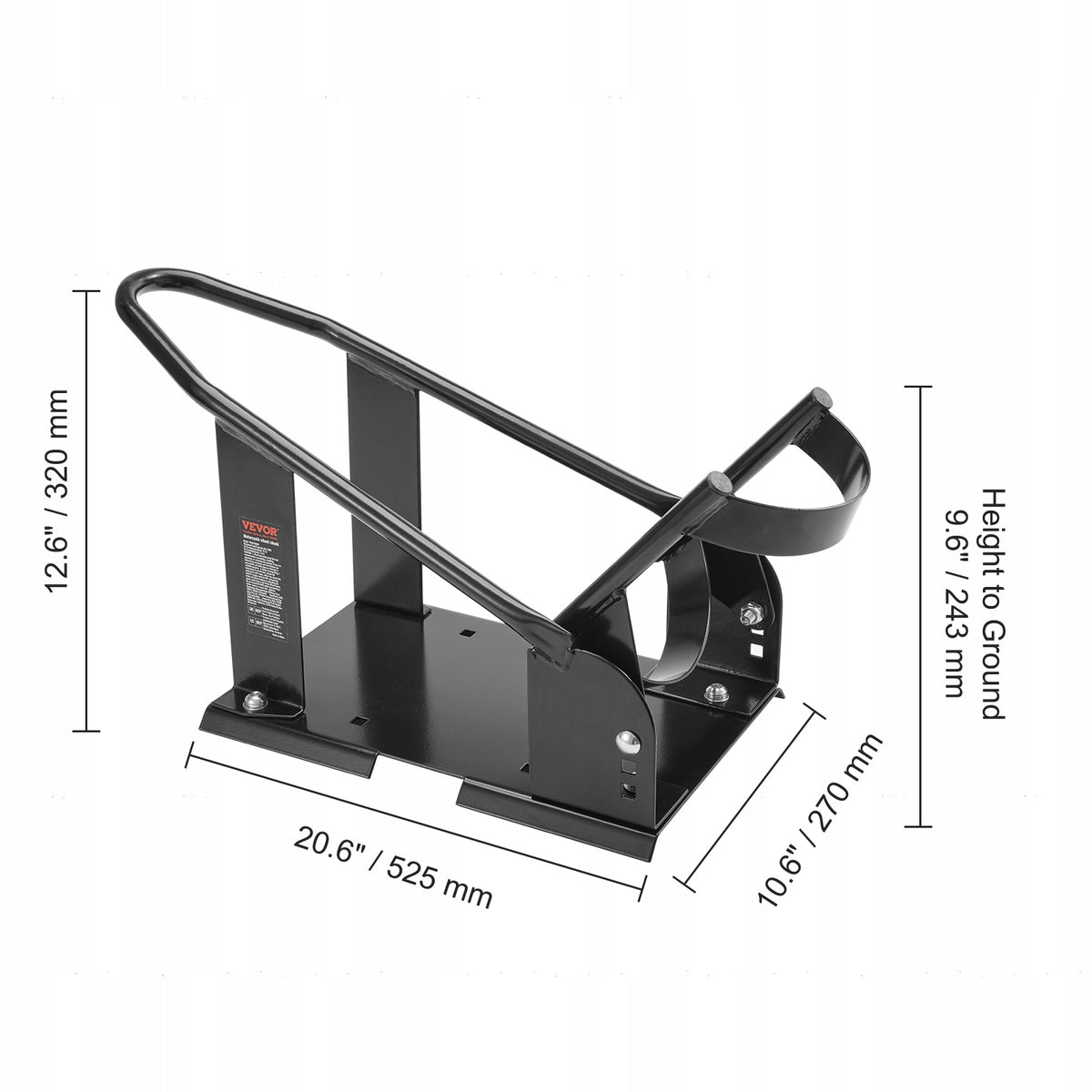 Motorcycle Wheel Chock 816.5kg 381-533.4mm Heavy-duty Steel Adjustable Manufacturer Vevor