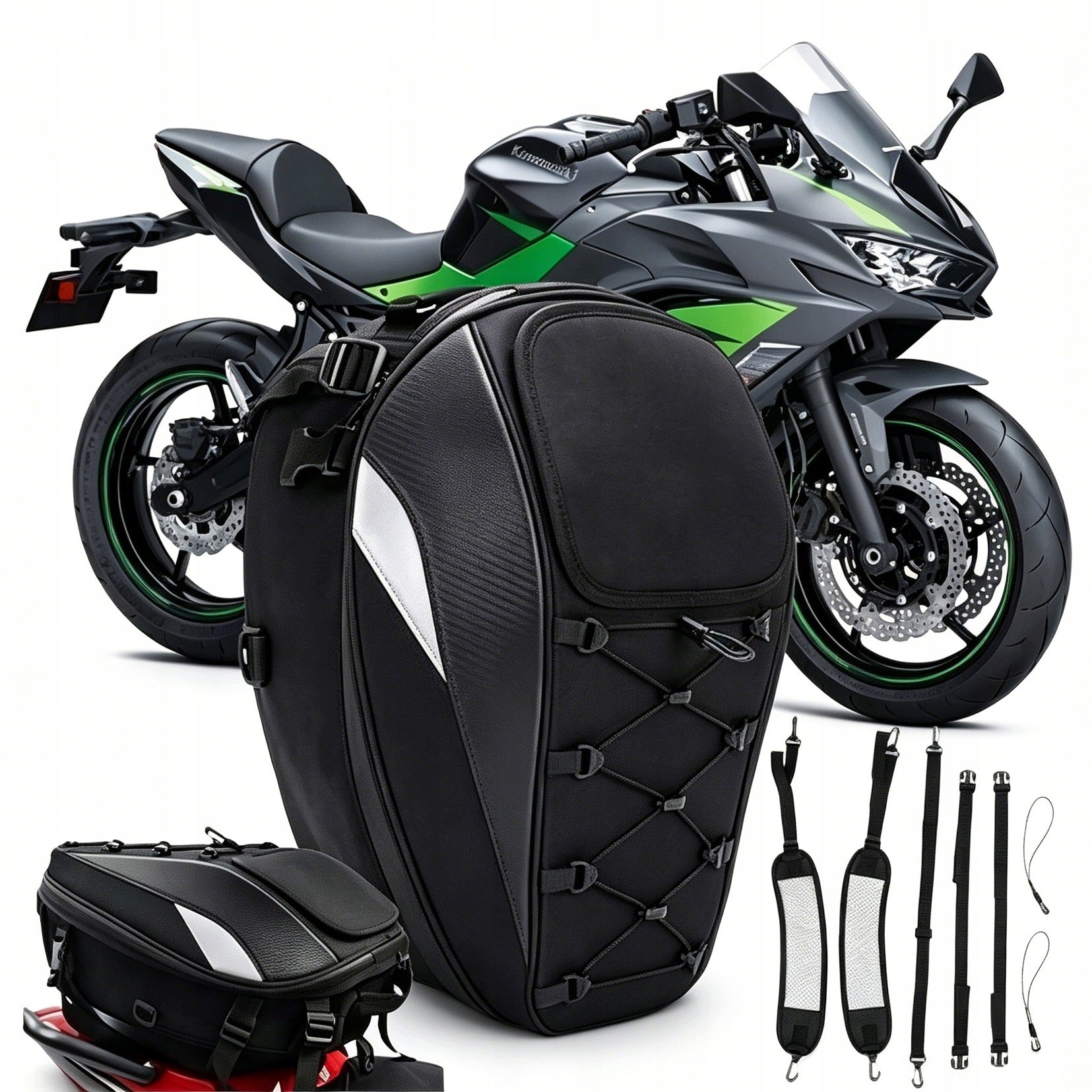 Motorcycle backpack pouch waterproof bag 2in1 37l