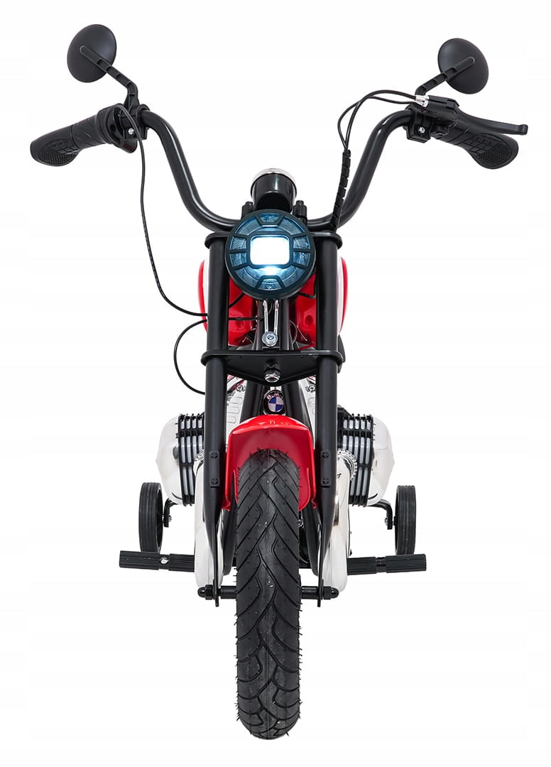 Motorcycle battery for children BMW R18 Red side wheels LED audio Brand BMW