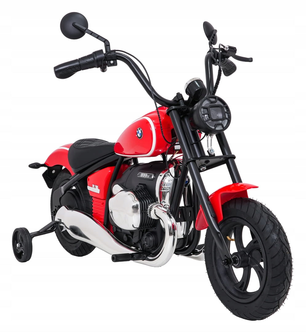 Motorcycle battery for children BMW R18 Red side wheels LED audio
