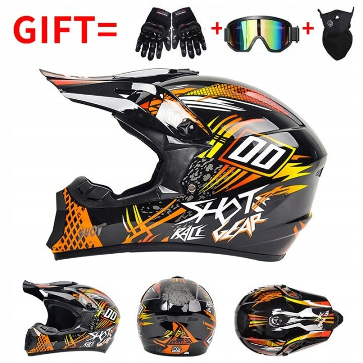Motorcycle cross helmet S matt with deflector and visor Manufacturer no brand