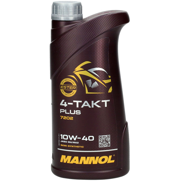 Motorcycle engine oil MANNOL 4-Takt Plus 10in40 7202 Semisynthetic 1L