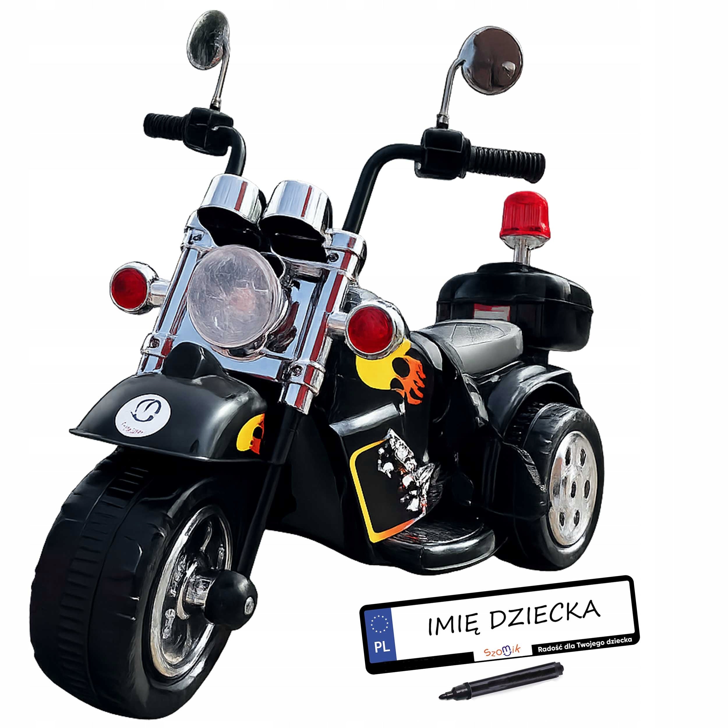 Motorcycle for children's battery + chest + rooster+ belts Soft seat