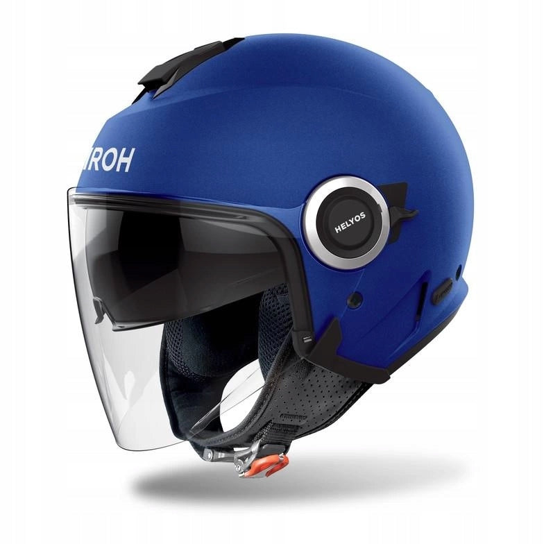 Motorcycle helmet AIROH HELYOS COLOR BLUE MATT blue FREEBIES