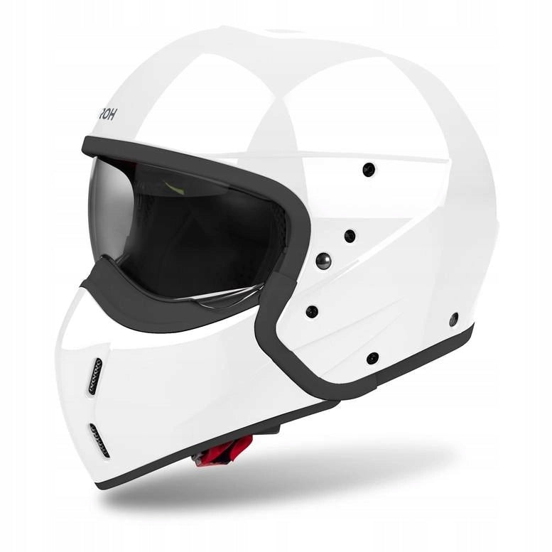 Motorcycle helmet AIROH J110 COLOR WHITE GLOSS white FREEBIES
