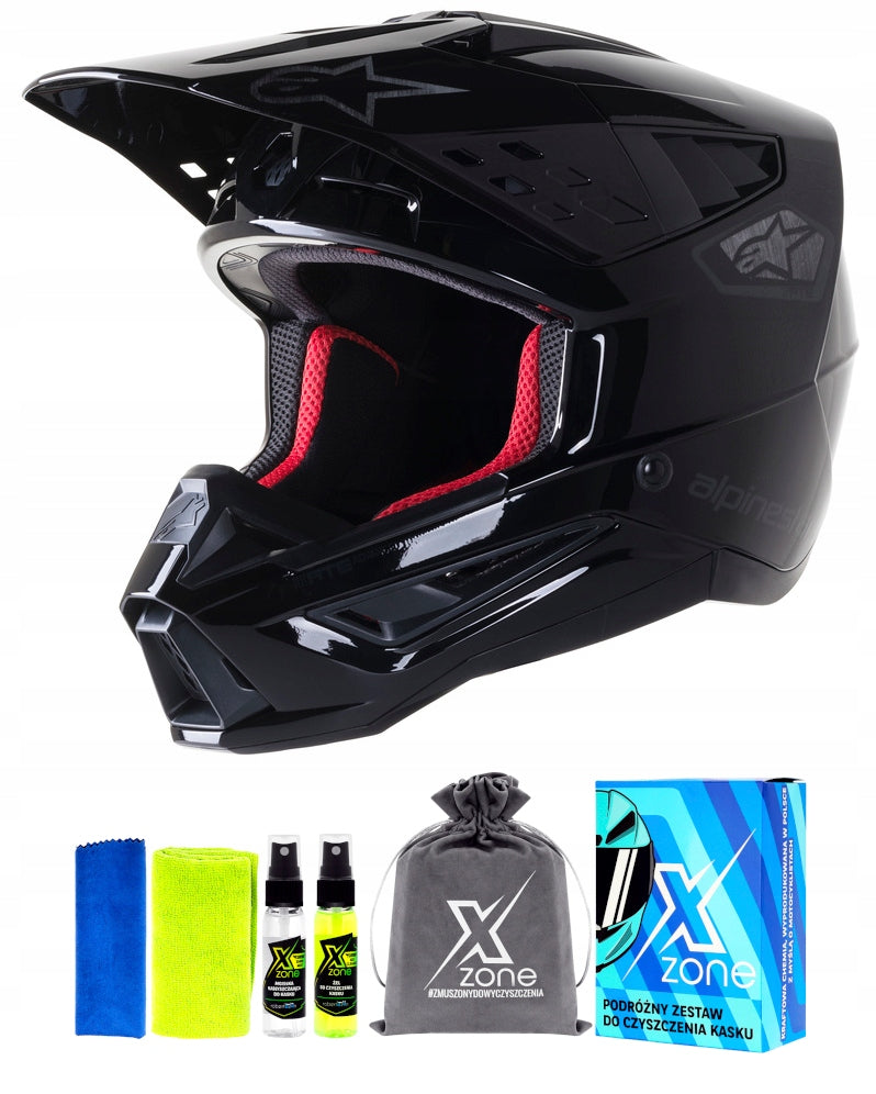 Motorcycle helmet ALPINESTARS S-M5 Bond BLACK/SILVER size. XXL + FREEBIE