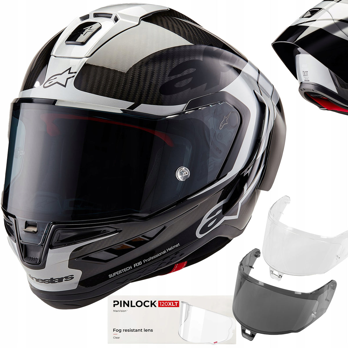 Motorcycle helmet Alpinestars Supertech R10 r.L carbon 2glass pinlock MotoGP