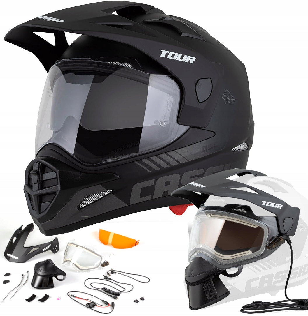 Motorcycle helmet CASSIDA Enduro ELECTRIC TOUR 2 Heated Glass XL