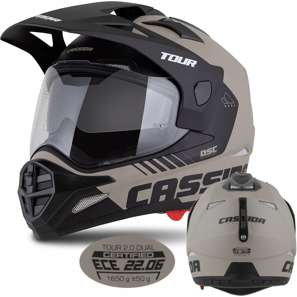 Motorcycle helmet CASSIDA TOUR 2 Under intercom Tourist/Integral/Quad XXL