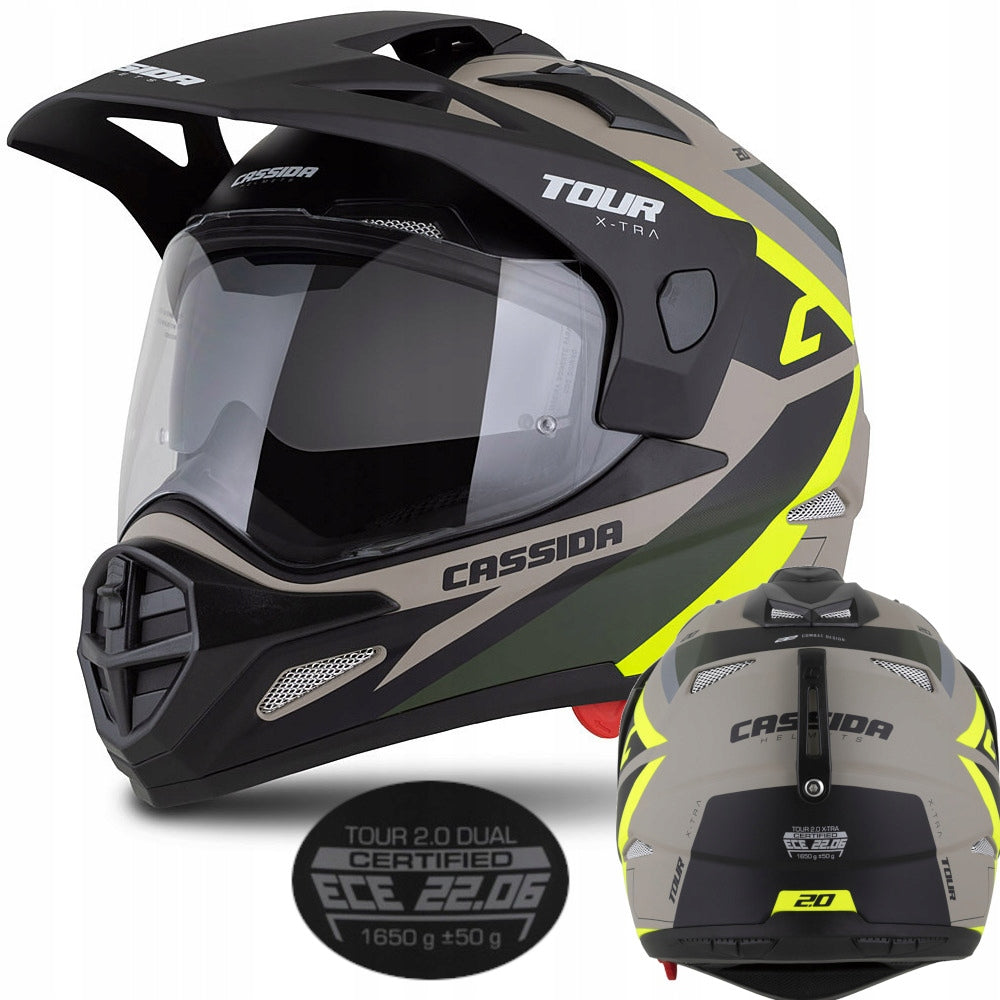 Motorcycle helmet CASSIDA TOUR2 Under intercom Tourist/Integral/Enduro S