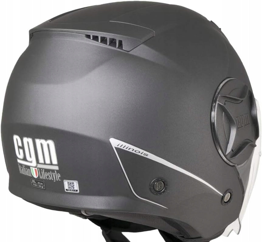 Motorcycle helmet CGM Demi-Jet L 59cm black mat Durable Lightweight Manufacturer CGM