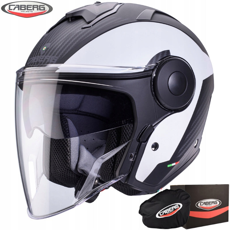 Motorcycle helmet Caberg Soho Milano black matt/white XL