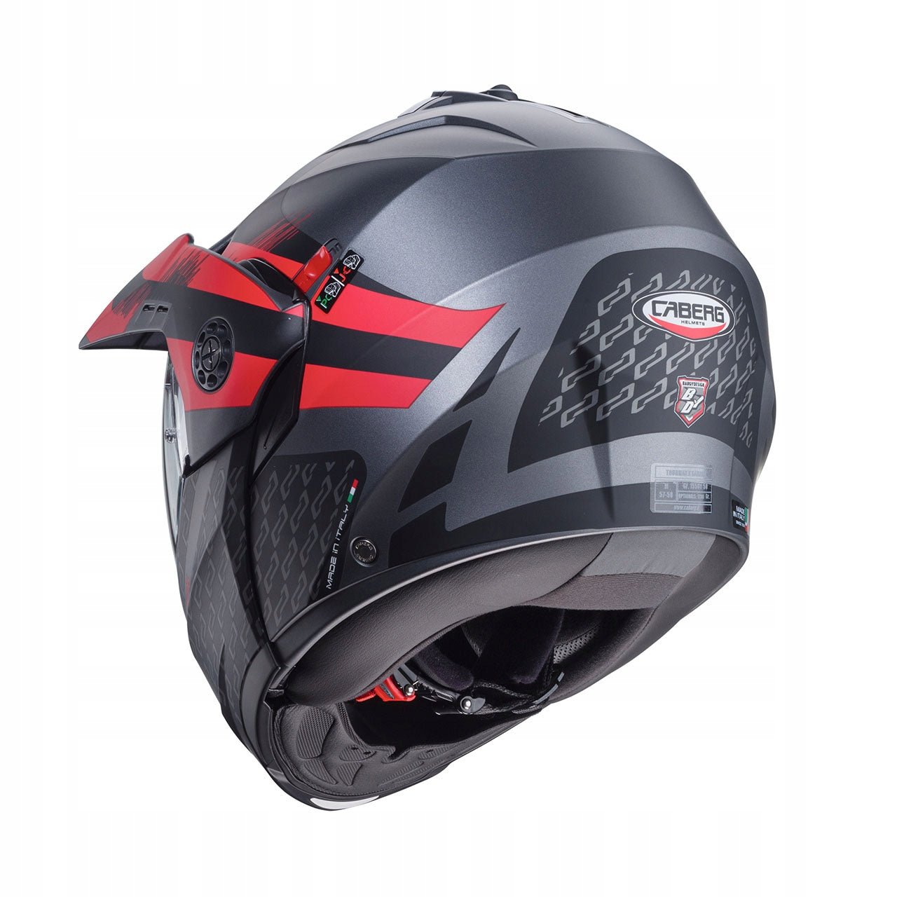 Motorcycle helmet Caberg Tourmax X Sarabe grey matt/black/red ros. XL Manufacturer's catalog number C0FD60L2/XL