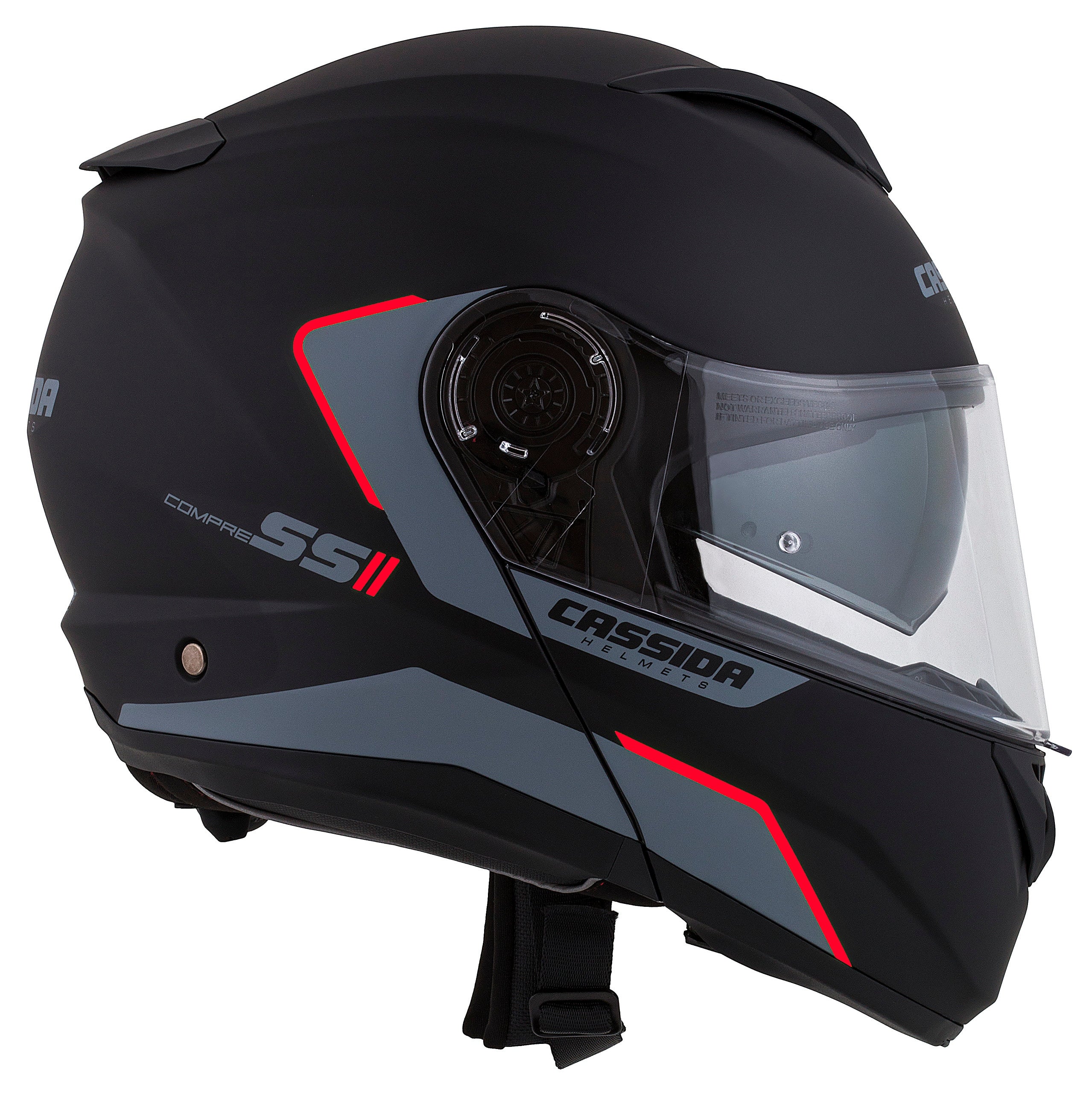 Motorcycle helmet Cassida Compress 2.0 S matt/red pumped + pinlock 70 ECE Packaging status original