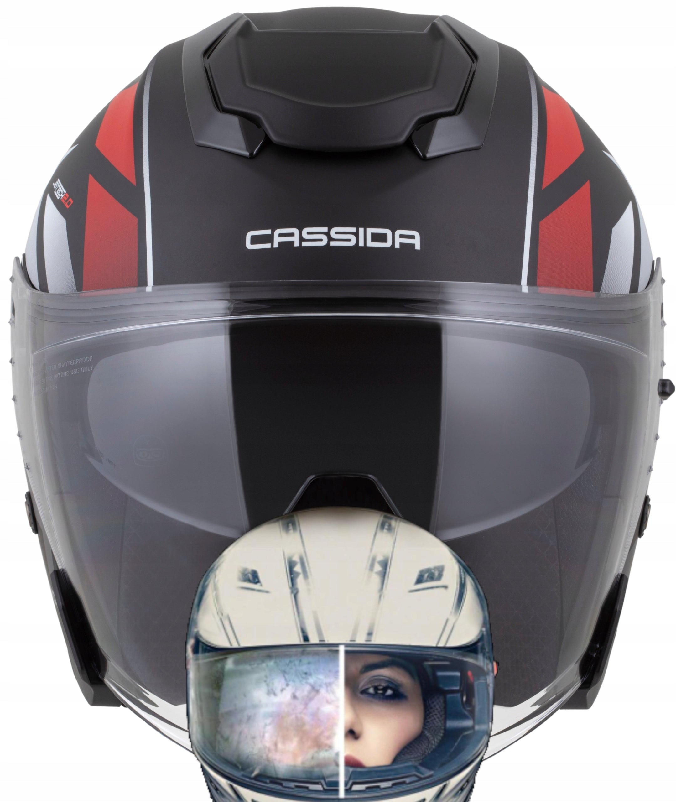 Motorcycle helmet Cassida Jet-Tech RoTo XS antifog glass space for intercom EAN (GTIN) 5905137238416