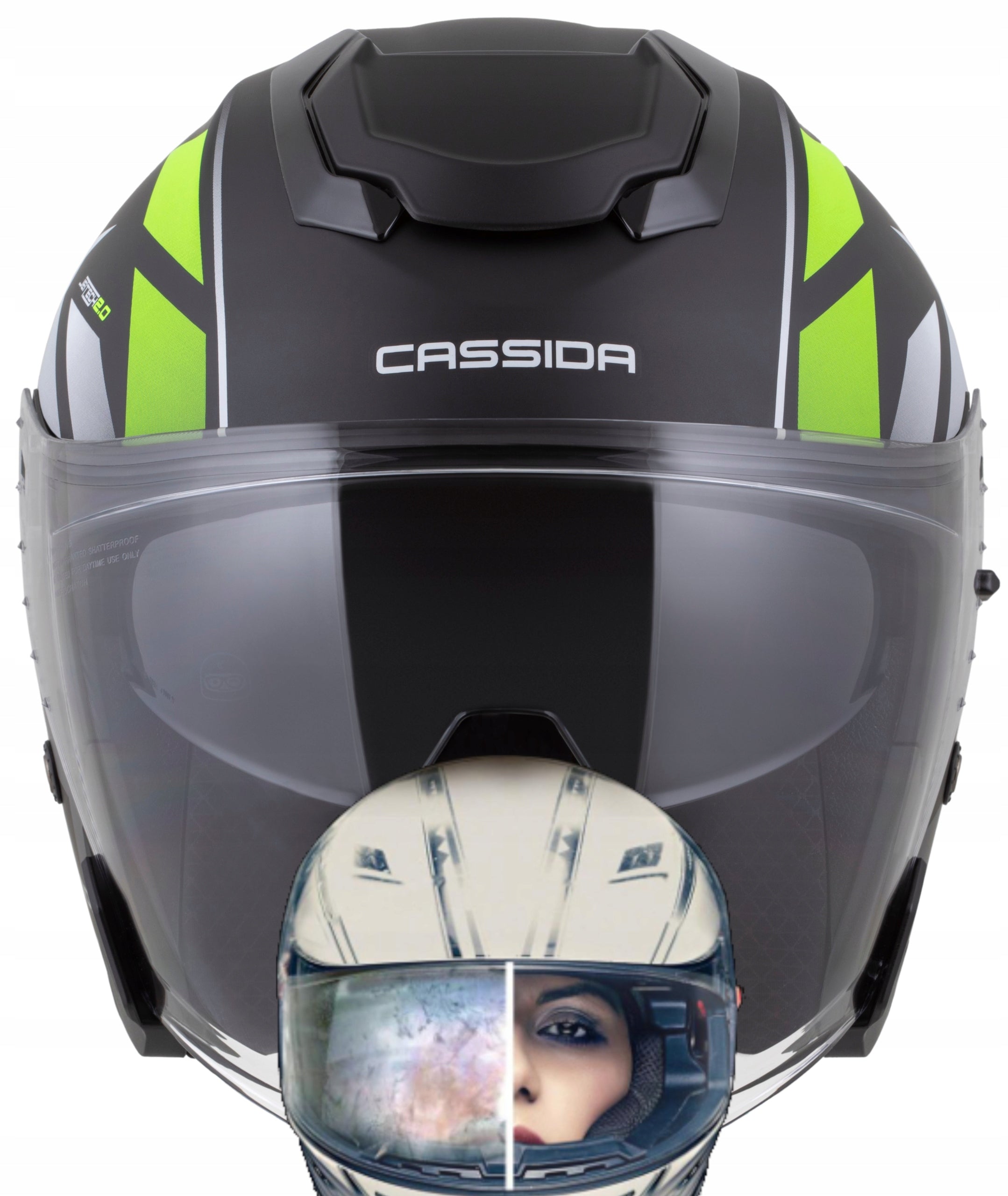 Motorcycle helmet Cassida JetTech RoTo 2XL antifog glass space for intercom EAN (GTIN) 5905137238355