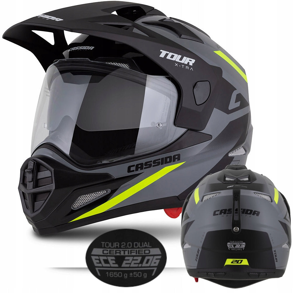 Motorcycle helmet Cassida Tour 2 XTRA blend under Pinlock intercom ECE2206 L