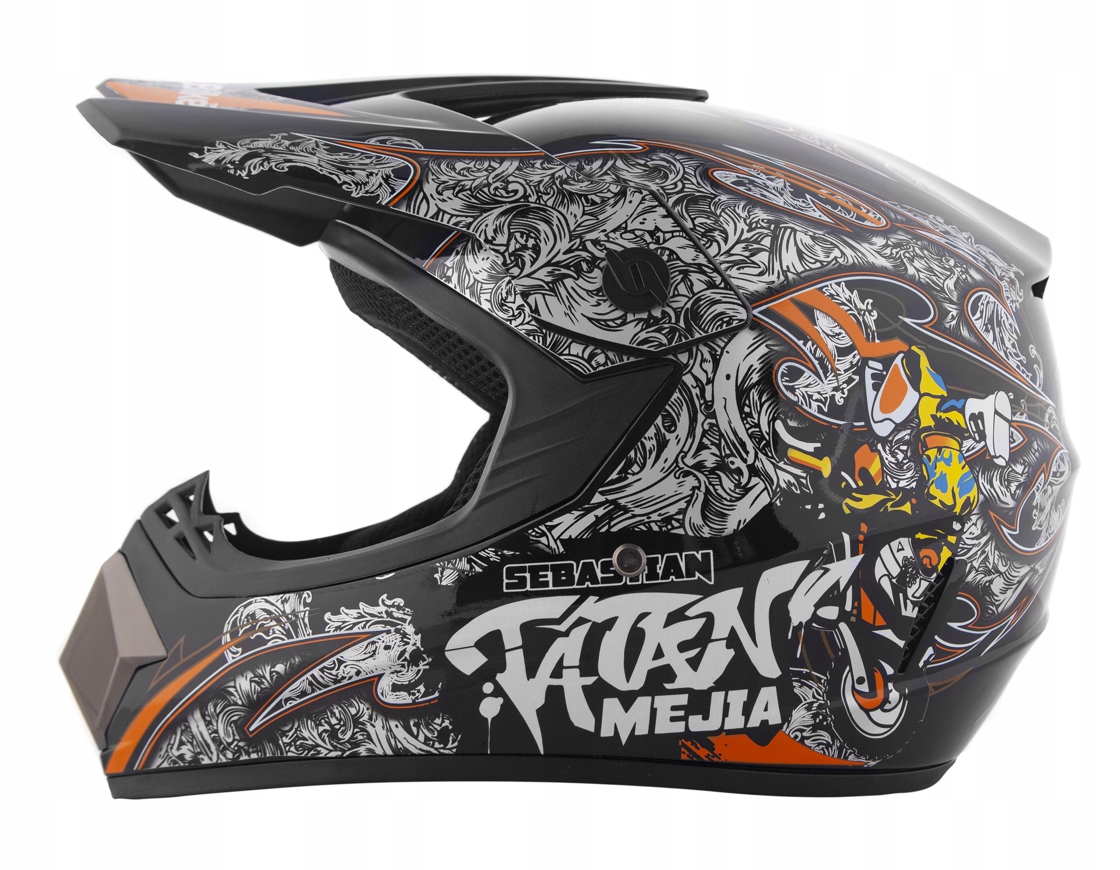 Motorcycle helmet City-Bike Tatan MD-905 r. S black and white Size S