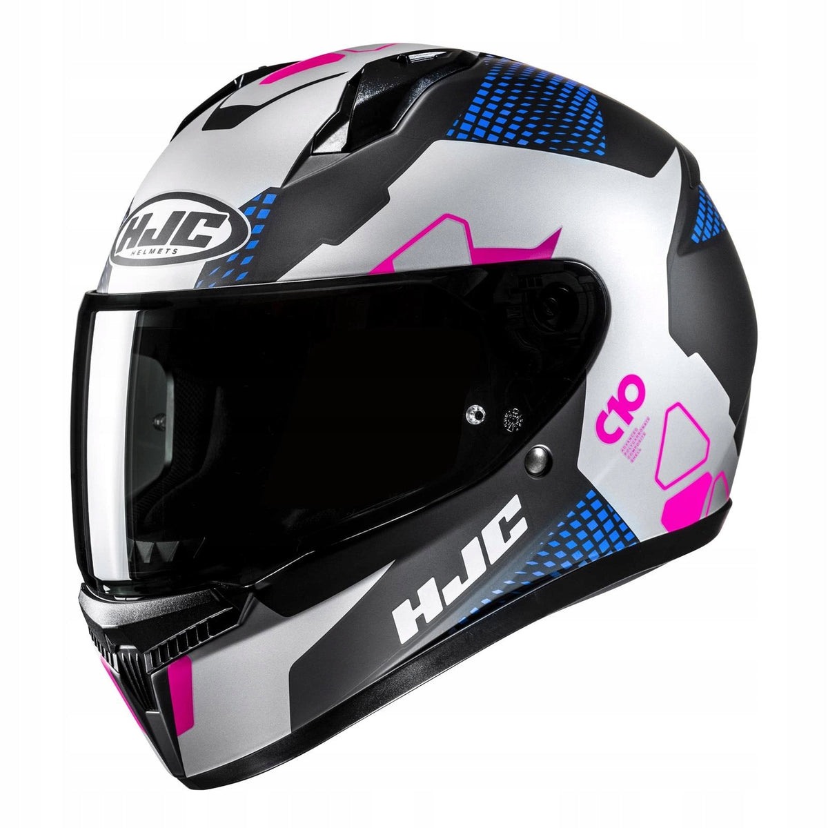 Motorcycle helmet HJC C10 ASPA BLACK/GREY black grey FREEBIES Manufacturer's catalog number C10_ASP-MC28SF_M
