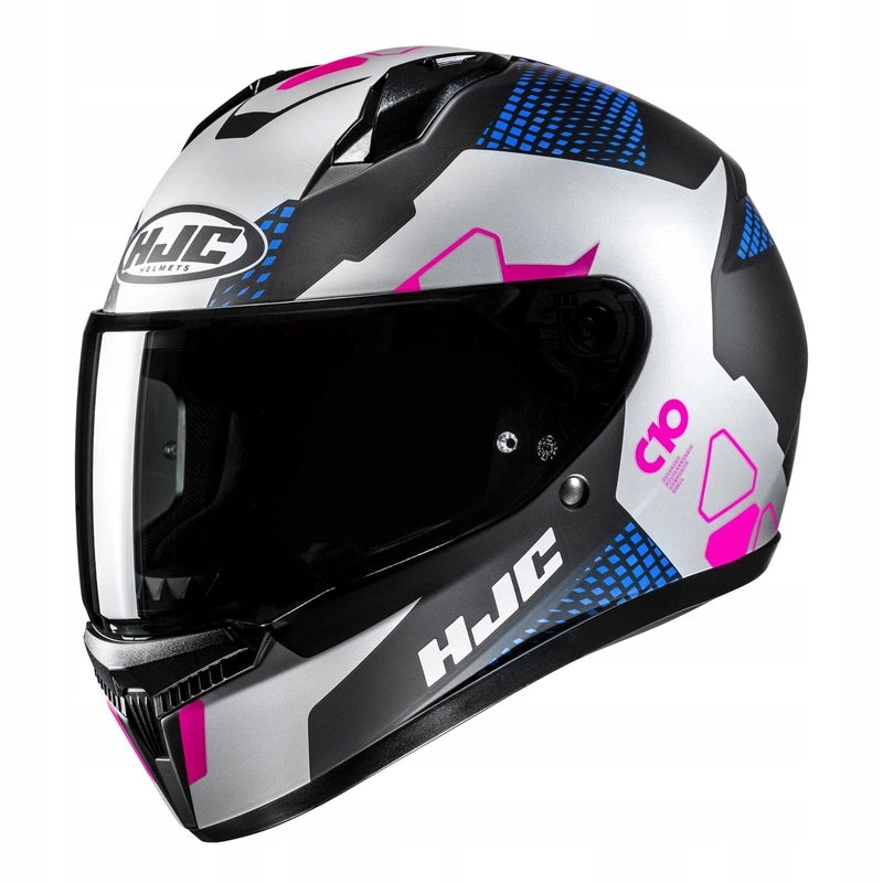 Motorcycle helmet HJC C10 ASPA BLACK/GREY black grey FREEBIES