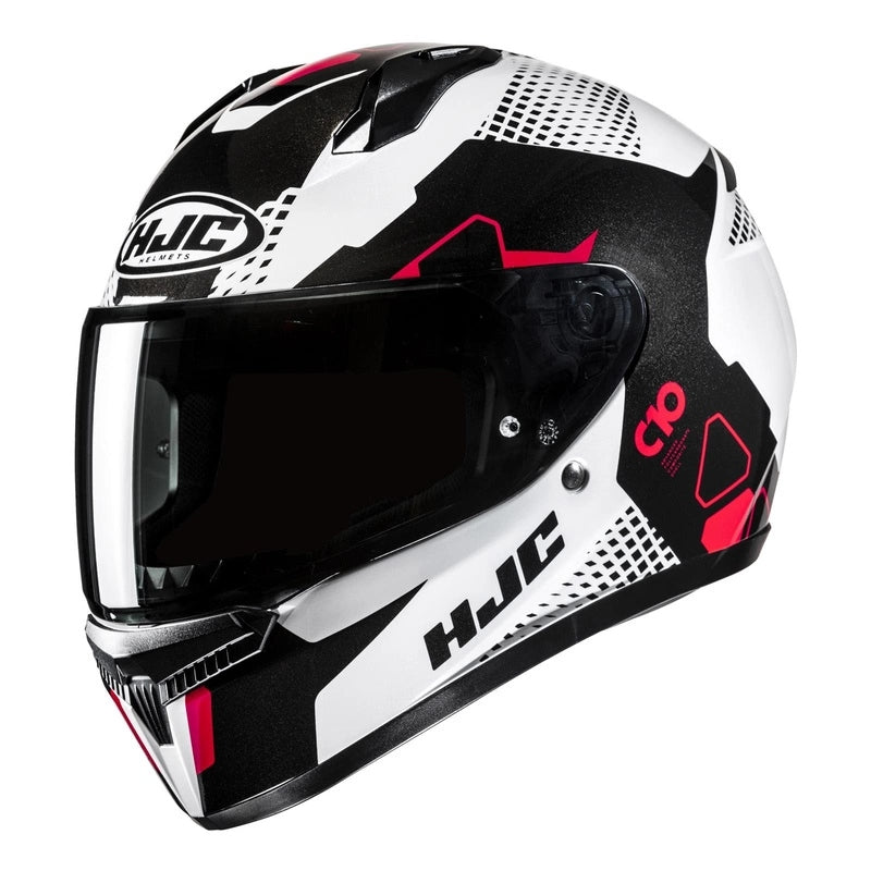Motorcycle helmet HJC C10 ASPA WHITE/BLACK white black FREEBIES