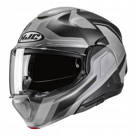 Motorcycle helmet HJC F100 BIOS GREY grey FREEBIES Manufacturer's catalog number F100_BIO-MC5SF_M