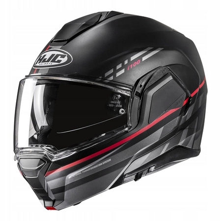 Motorcycle helmet HJC I100 SYSMA BLACK/RED black red FREEBIES Size M