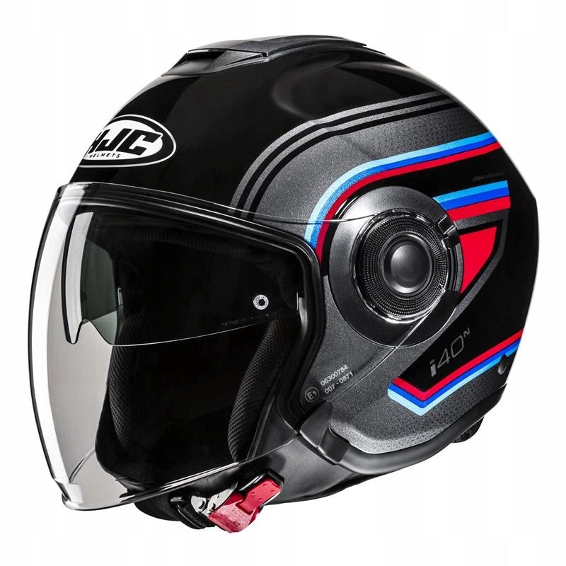 Motorcycle helmet HJC I40N LINE BLACK/GREY black grey FREEBIES