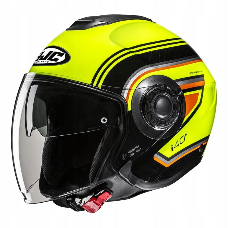 Motorcycle helmet HJC I40N LINE YELLOW/BLACK yellow black FREEBIES