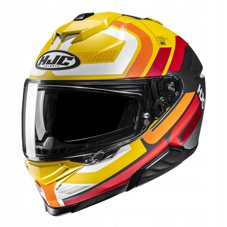 Motorcycle helmet HJC I71 VIZ YELLOW/RED yellow red + pinlock FREEBIES Size L