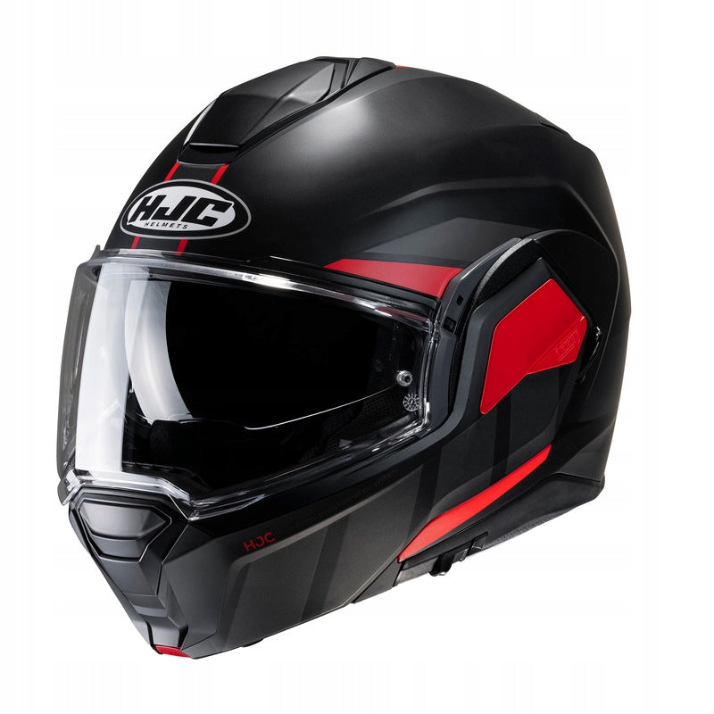 Motorcycle helmet HJC i100 Beis black red Roz - XXL