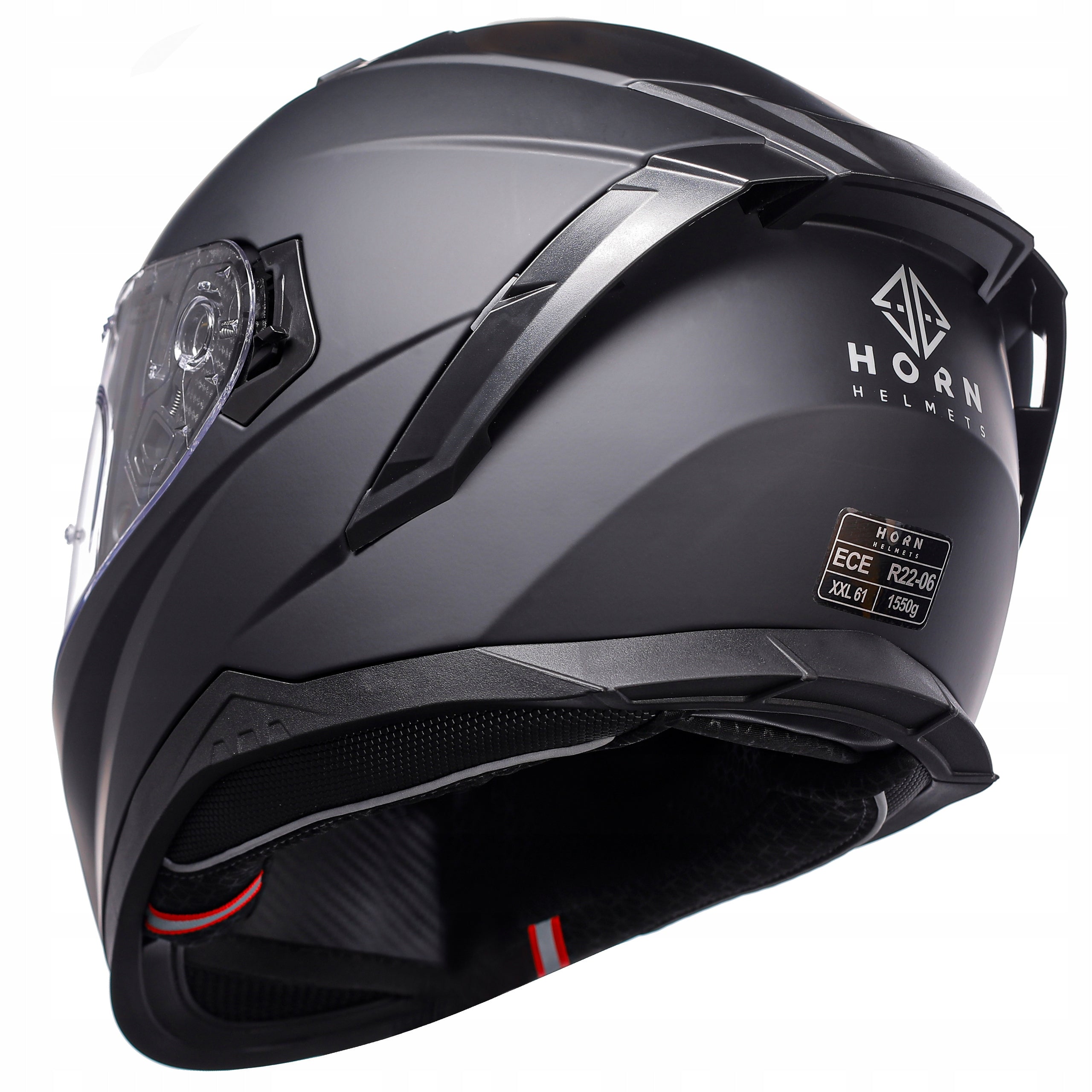 Motorcycle helmet HORN Hirs XS 53 - 54 ECE 22.06 + Pinlock blend under intercom Packaging status original