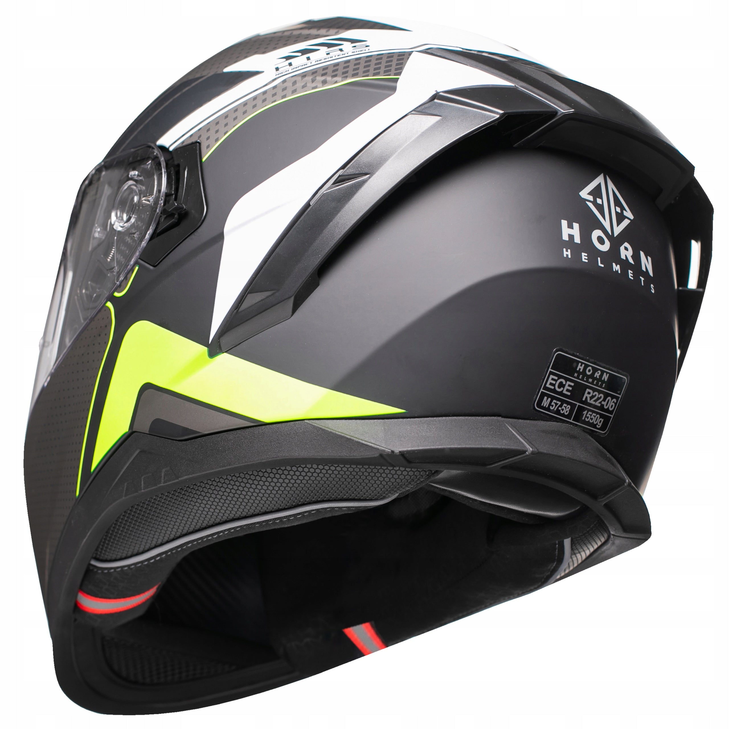 Motorcycle helmet HORN Hirs XS 53-54 cm blend under intercom ECE22.06 Pinlock Manufacturer's catalog number kaski M69E-XS integralny