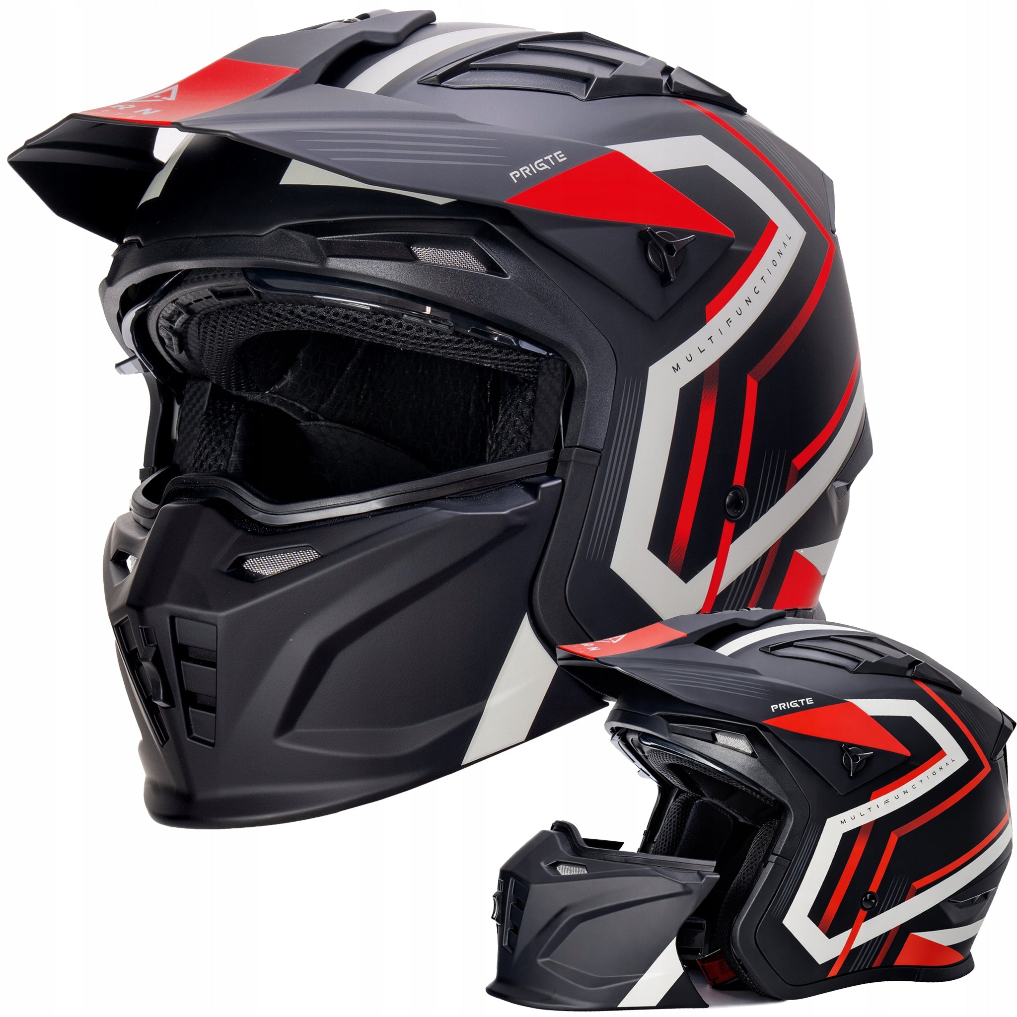 Motorcycle helmet HORN MultiX XS 53-54 detachable jaw for intercom ECE2206
