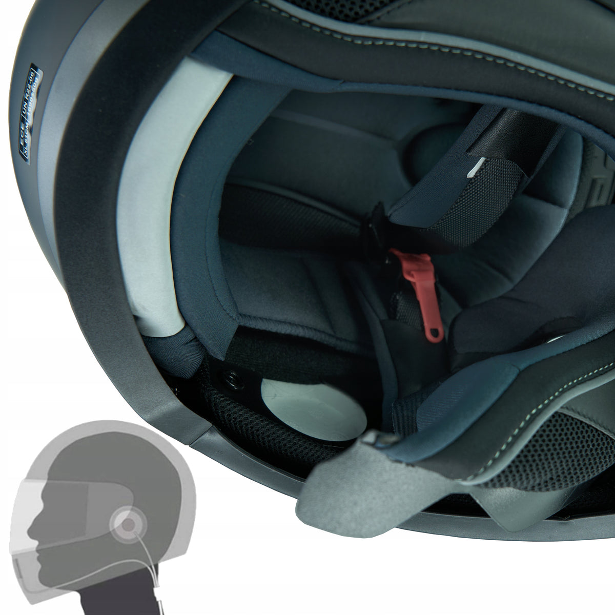 Motorcycle helmet Horn 838 Rainbow +Colorless Glass ECE22-06 under intercom XL Manufacturer Horn