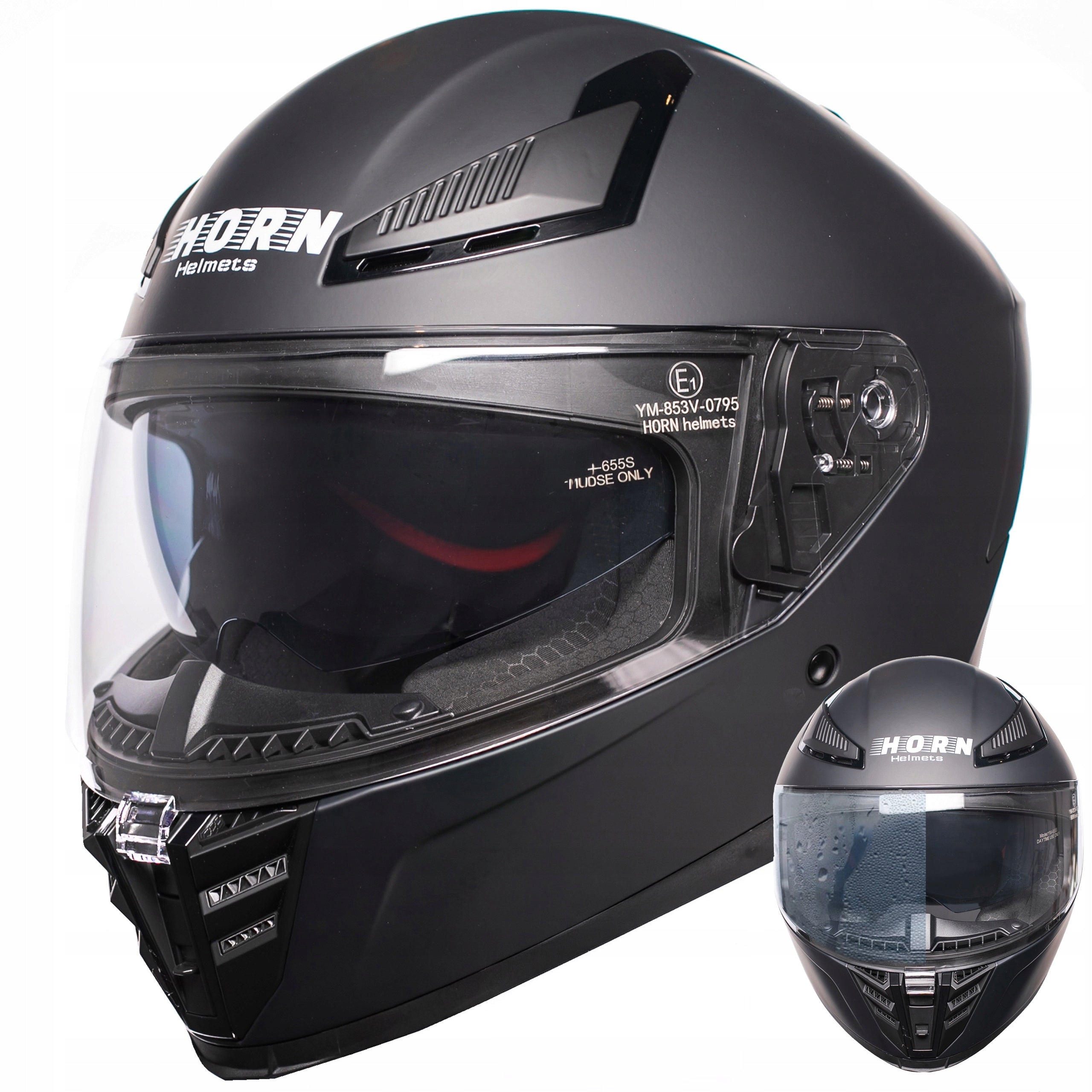 Motorcycle helmet Horn Viper XS 53 – 54 blend antifog under intercom ECE 22.06