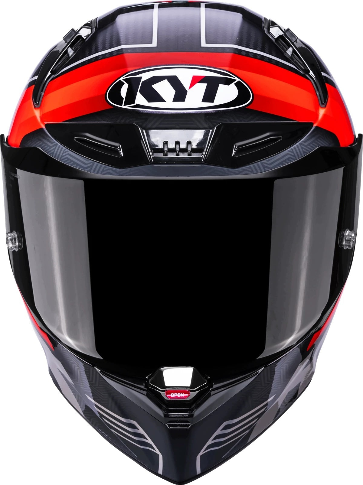 Motorcycle helmet KYT R1R CARBON ACCELERATOR RED E06 L Size L
